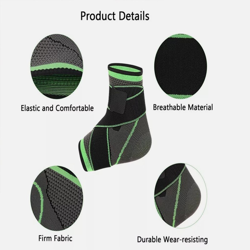 Ankle Brace Compression Sleeve Support Plantar Fasciitis Pain Relief Foot Wrap gallery