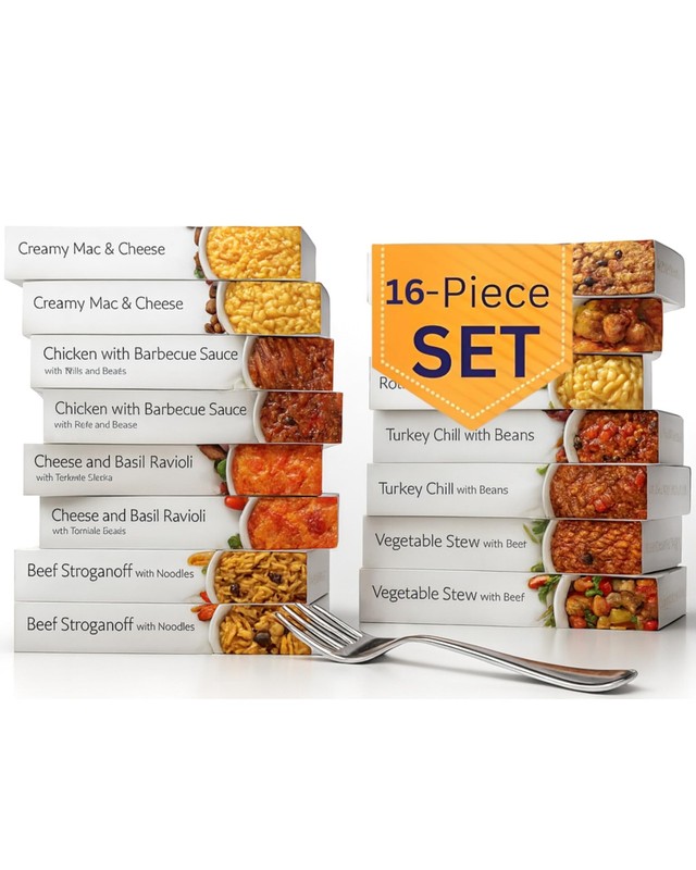 Premade Microwave Meals 16 Pack Low Calorie Ready to Eat HMR Entrees