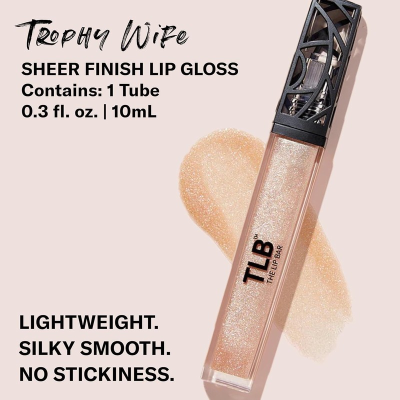 The Lip Bar - Lip Gloss, Trophy Wife (Champagne Shimmer) - Sheer Finish (2 pack) gallery