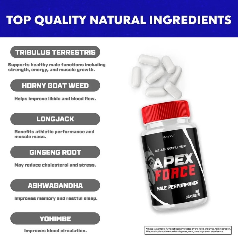 Apex Force Pills for Men Max Strength Apex Force Formula Supplement 60 Capsules gallery