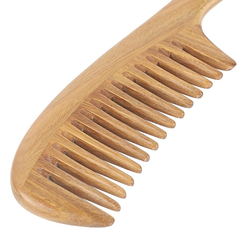Natural Sandalwood Hair Comb Anti-Static Handmade Relaxing Scalp Care 8 Inch New gallery