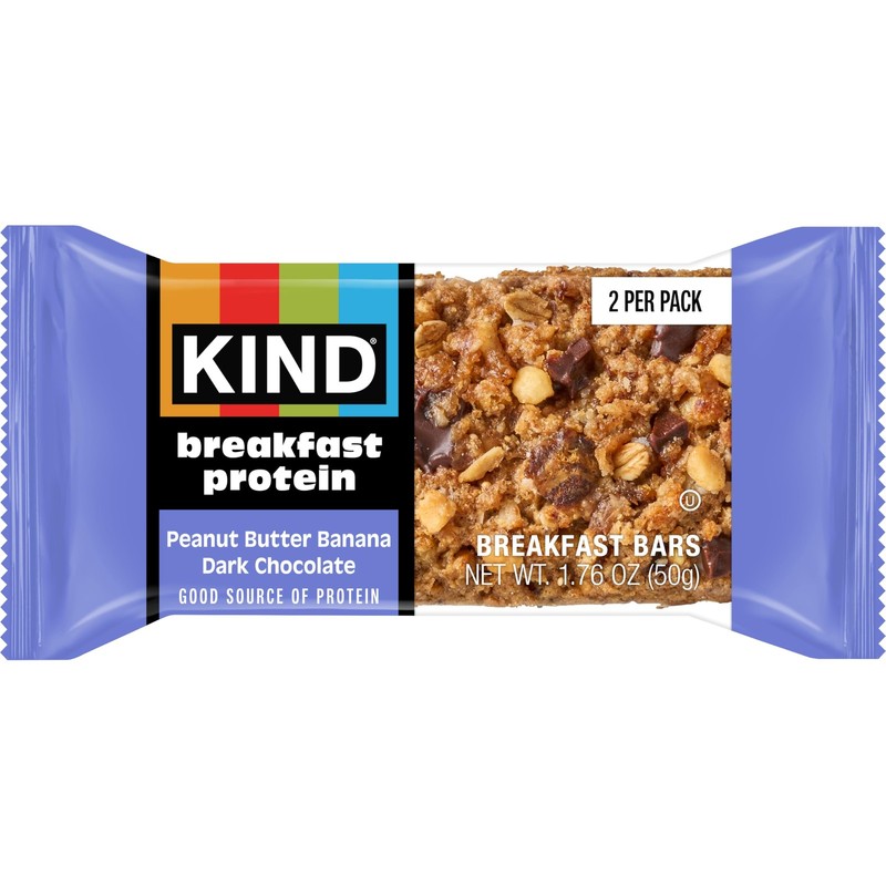 KIND Breakfast Protein Bars Peanut Butter Banana Dark Chocolate Gluten Free 6 Ct gallery