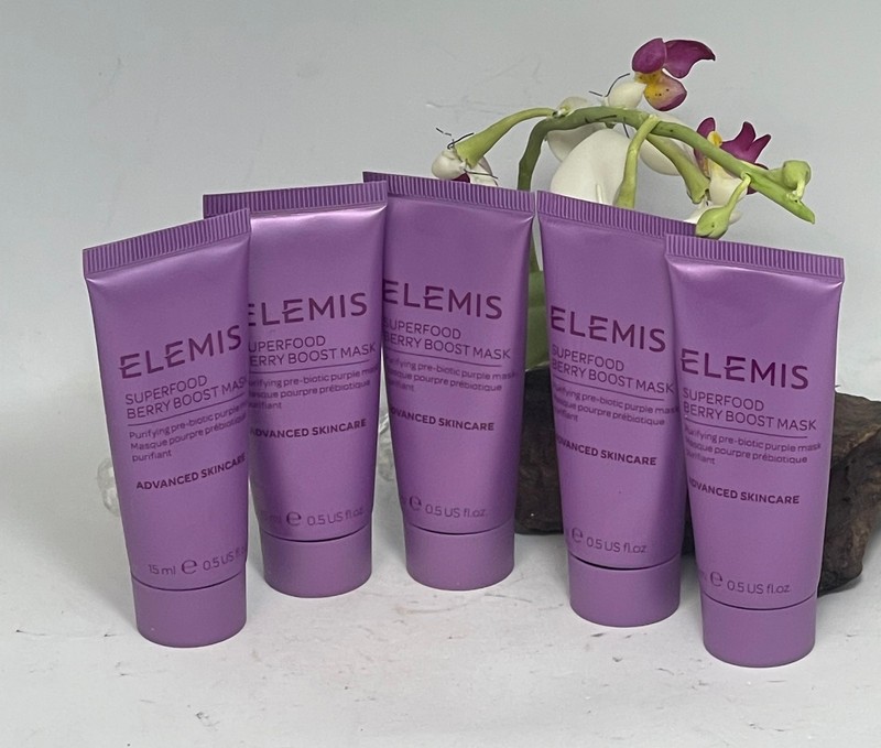 5x Elemis Superfood Berry Boost Purifying Pre-Biotic Purple Mask -.5 fl oz -New gallery
