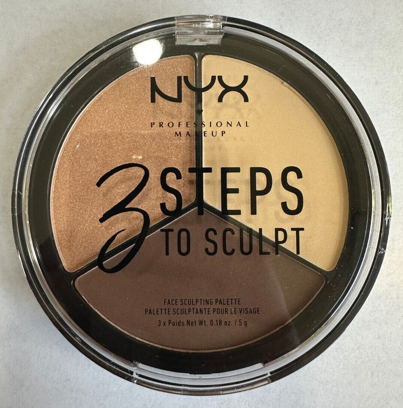 NYX 3 Steps to Sculpt Face Sculpting Palette Pressed Powder – Light