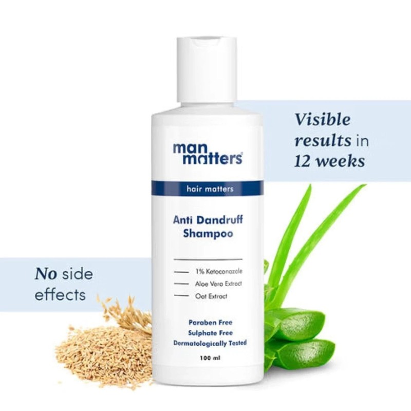 Man Matters Anti-Dandruff Shampoo 100ml – For Strong Smooth Hair & Scalp Health
