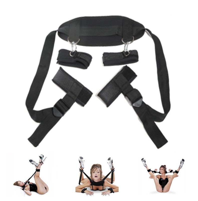 U Shaped Bondage Restraint Wrist Thigh and Handcuffs soft Bondage Strap SM J408