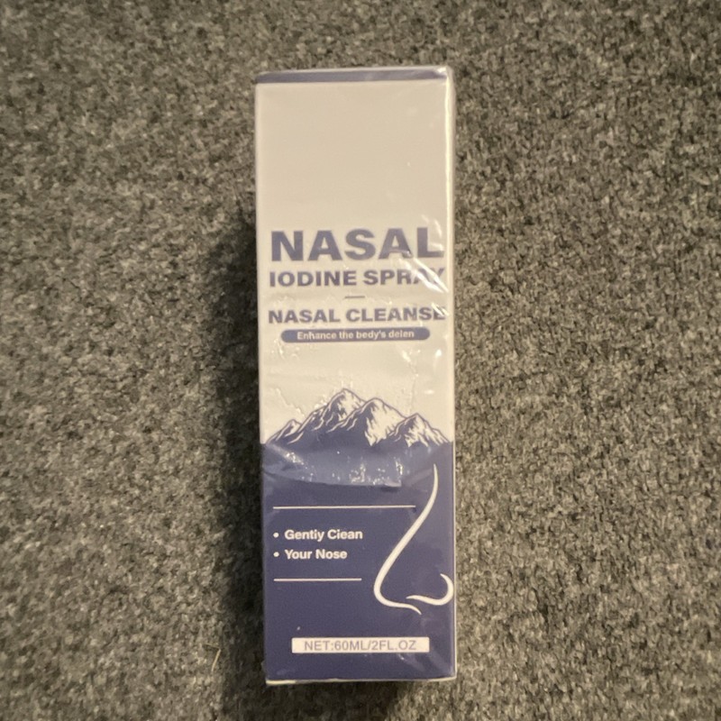 PVP-Iodine Nasal Cleanser Spray, Aqua Glycerin Menthol Formula, 2 fl oz