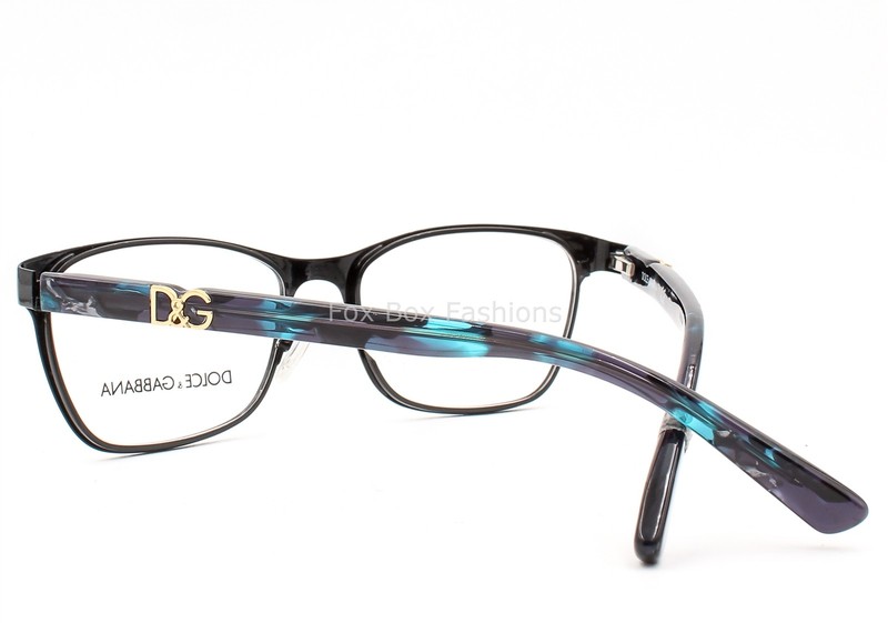 Dolce Gabbana D&G 1244P 1225 Eyeglasses Glasses Black Blue Marble 53mm No Case gallery
