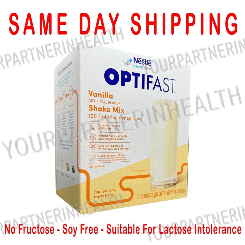 NEW FORMULA OPTIFAST POWDER SHAKE | 5 BOXES | VANILLA | 35 SERVINGS | FRESH