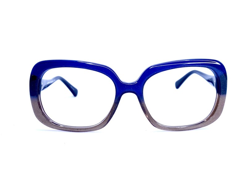 New Coach Navy Brown Ombré Square Eyeglasses 547480 HC8178 L1591 57 17 140
