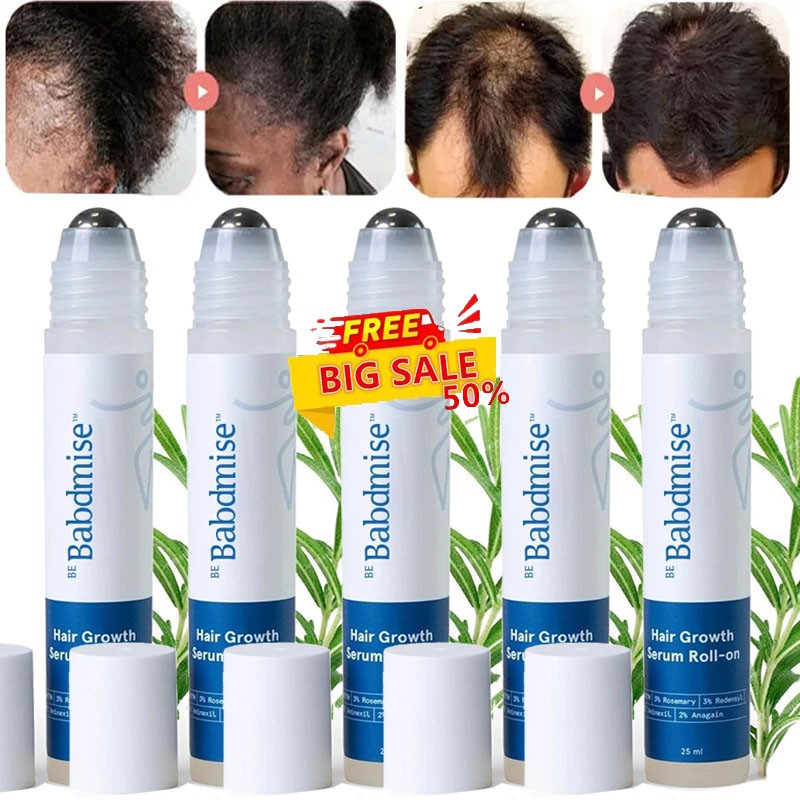 Be Bodywise Hair Growth Serum Roll-On 25ml – 3% Rosemary, Reduces Hair Fall