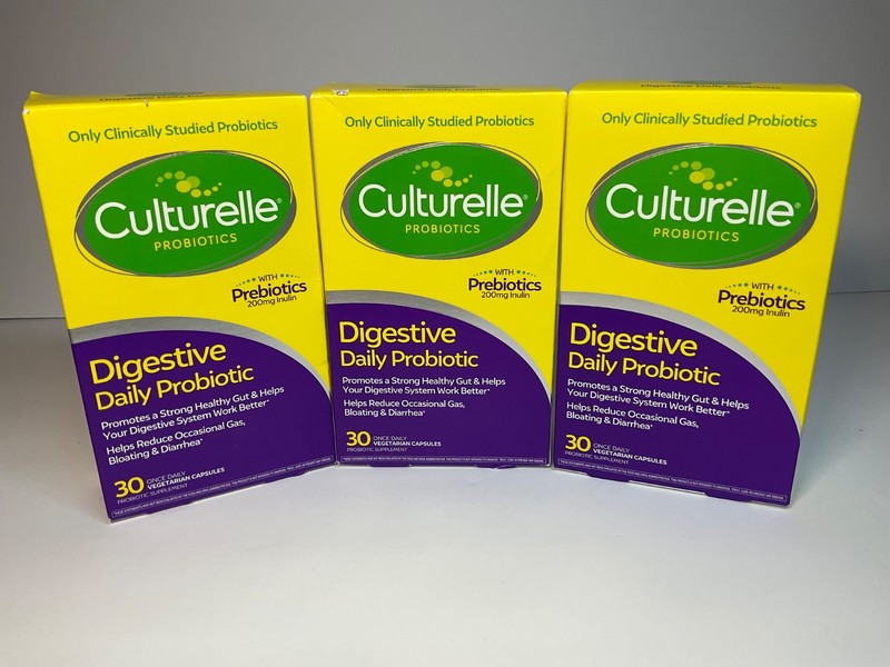 3🔥CULTURELLE🔥 Digestive Health Daily Probiotic 30 X 3 = 90 Capsules Exp 07/27+