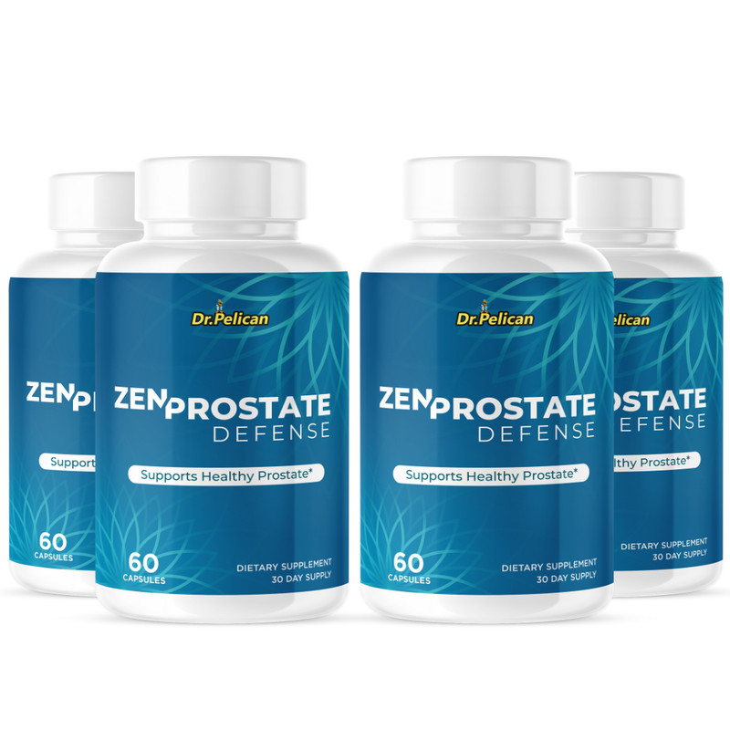Zen Prostate Defense- Prostate Support- 4 Bottles- 240 Capsules