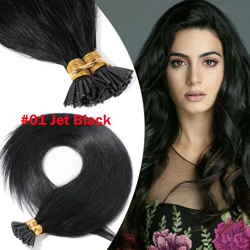 Russian 1g/s Stick Tip I Tp Double Drawn Remy Human Hair Extensions Micro Ring F
