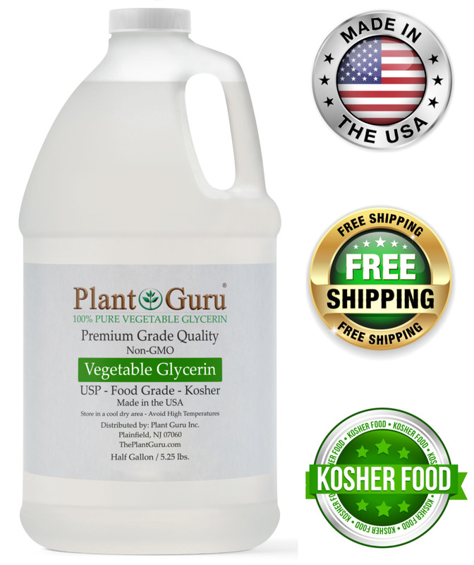 Vegetable Glycerin Half Gallon 5.25 lbs. Bulk USP 99.9 % Pure Food Grade Liquid