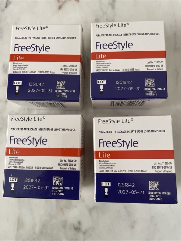 200X new Freestyle Lite Diabetic Test Strips 4X 50 (Expires 2027) gallery