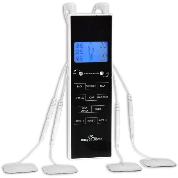 Deluxe TENS Unit Muscle Stimulator EHE010 Backlit LCD Display Pulse Massager