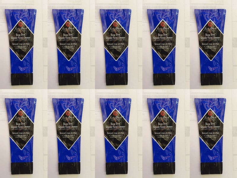 Lot 10 x JACK BLACK Deep Dive Glycolic Facial Cleanser Sample Packet 5ml each