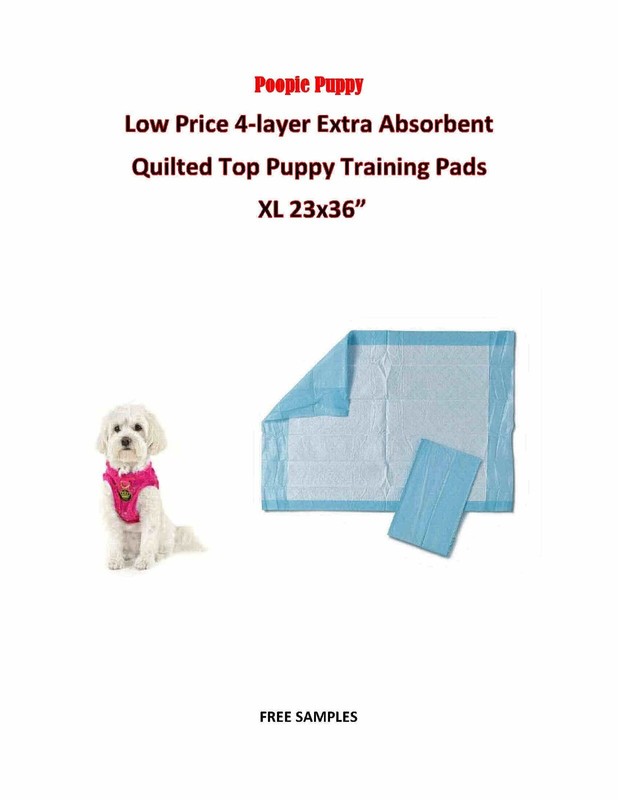 300ct 23X36″ Quilted Top 4-Layer Extra Absorb Puppy Dog/Under Pads FREE SAMPLES