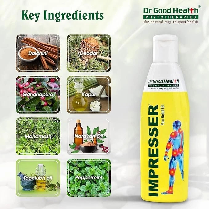 Dr Good Health Ayurvedic Impresser Pain Relief Oil 100ml gallery