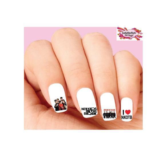 Waterslide Nail Decals Set of 20 – NKOTB New Kids On The Block Assorted
