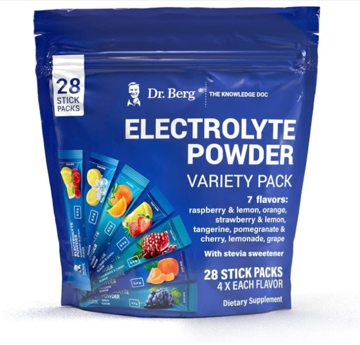 Dr. Berg Sugar Free Electrolyte Powder Packets, Variety Pack, 28 Count gallery