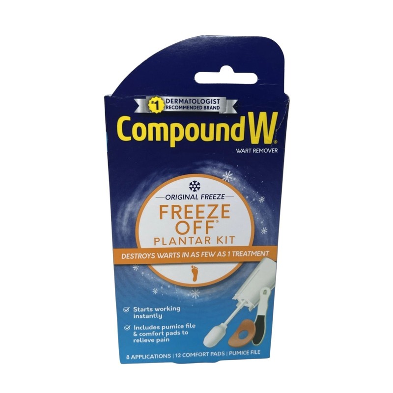 Compound W Freeze Off Wart Remover Plantar Kit 8 Applications Exp 10/26