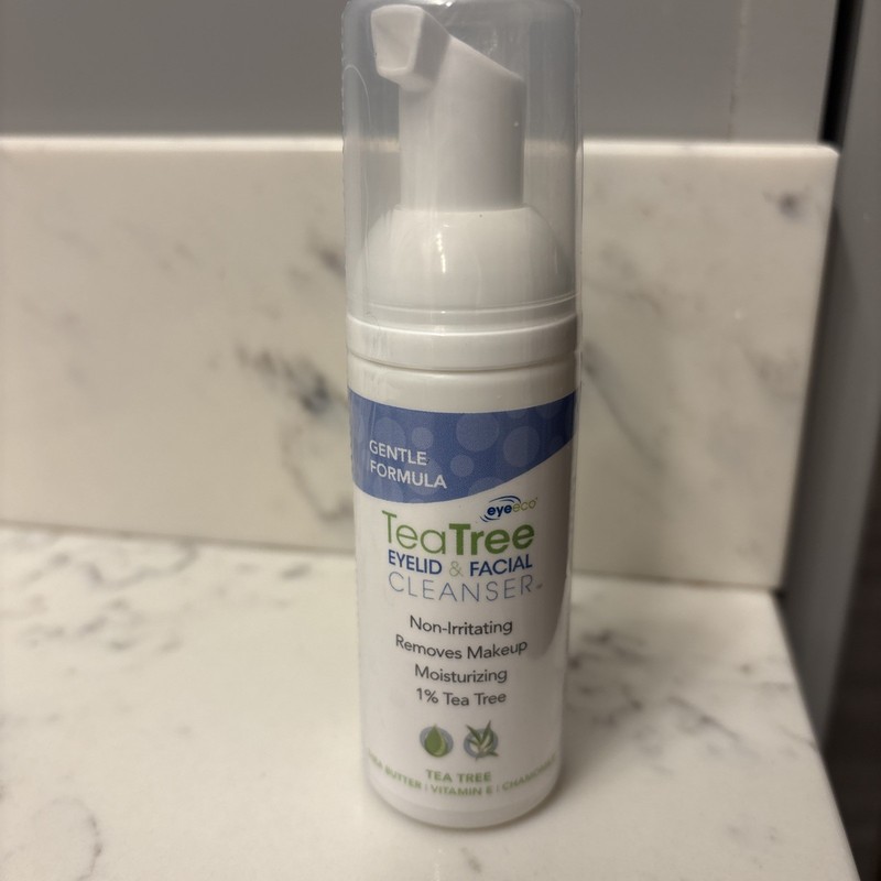 Eyeeco Gentle Tea Tree Eyelid & Facial Cleanser 1.7 oz – unopened Exp. 9/28