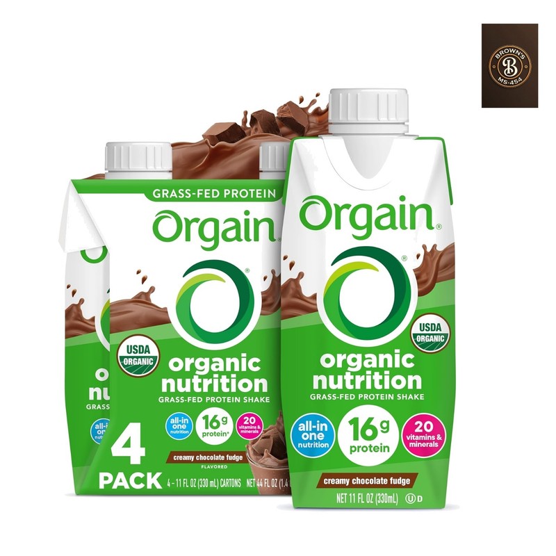 Orgain Organic Nutritional Shake, Creamy Chocolate Fudge – Meal Replacement, …