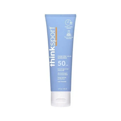 SPF 50 Clear Zinc Sunscreen 3 Oz By ThinkSport EXP 01/2029 – New Sealed