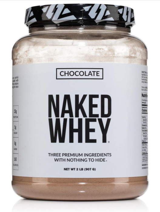 NAKED Whey Chocolate Protein Powder, Grass Fed, 24 Servings