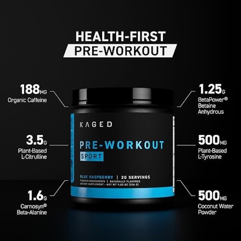 Organic Glacier Grape Pre Workout Powder - 188mg Energy Boost for Athletes gallery