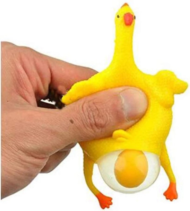 16cm Funny Squishy Adult Prop Tool Chicken and Eggs Stress Relieve Decoration fo