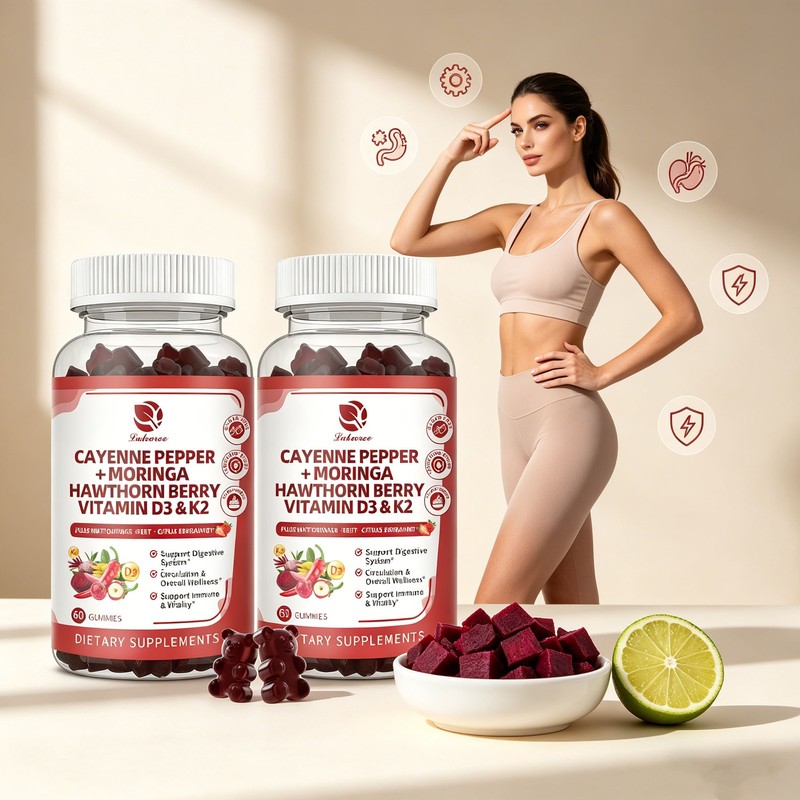 16 in 1 Cayenne Pepper Gummies- Sugar-Free 20x Capsaicin Supplements Complex