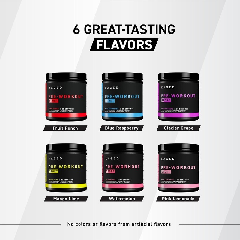 Organic Glacier Grape Pre Workout Powder - 188mg Energy Boost for Athletes gallery