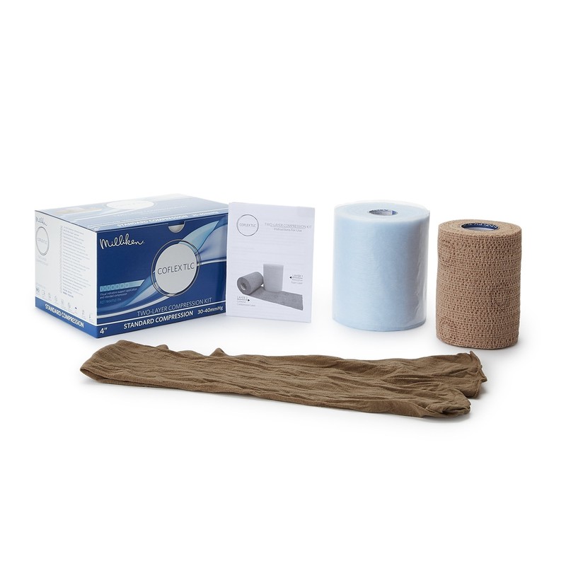 Co-Flex 2 Layer Compression Bandage Two Layer System Beige 8 Boxes of 2 Rolls