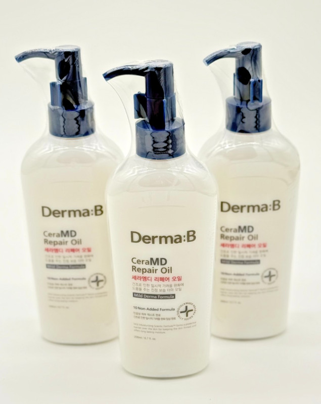 3 PACK Derma:B CeraMD Repair Oil 200ml / 6.7 fl. oz.