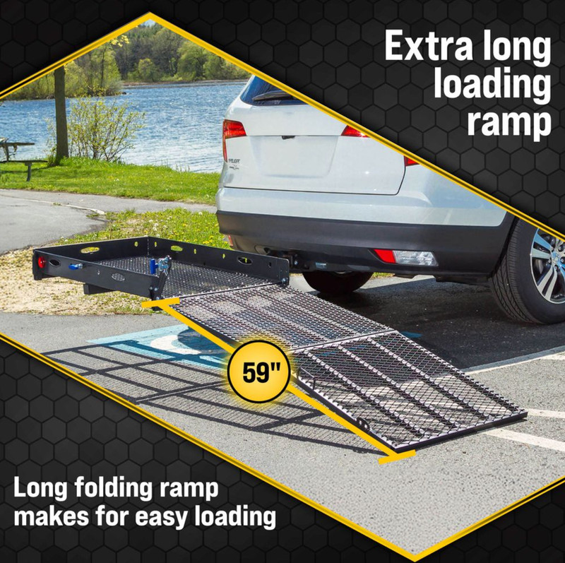 Titan Ramps Hitch-Mounted Wheelchair and Scooter Carrier - 500 lb. Capacity gallery