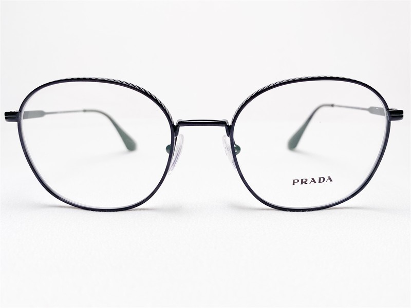 NEW Prada VPR53W 1AB-1O1 Men’s Eyeglasses Frames Black Round Designer 52/19~145