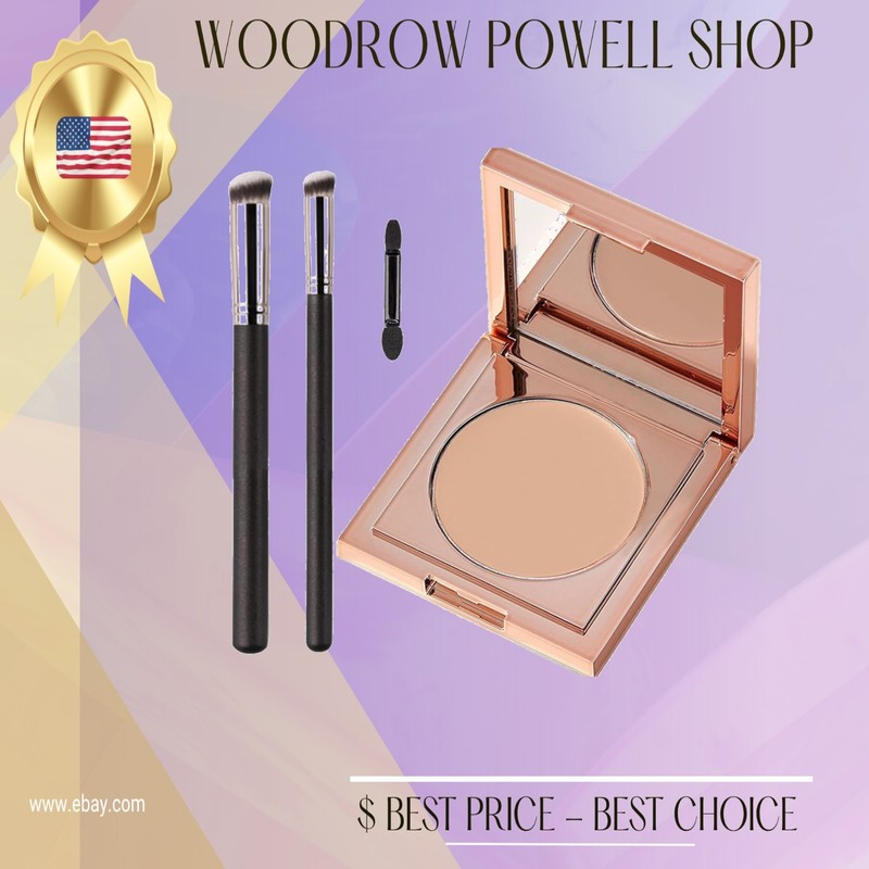 Light-Medium Peach Eye Concealer with Hydrating Blend – 3 Application Brushes