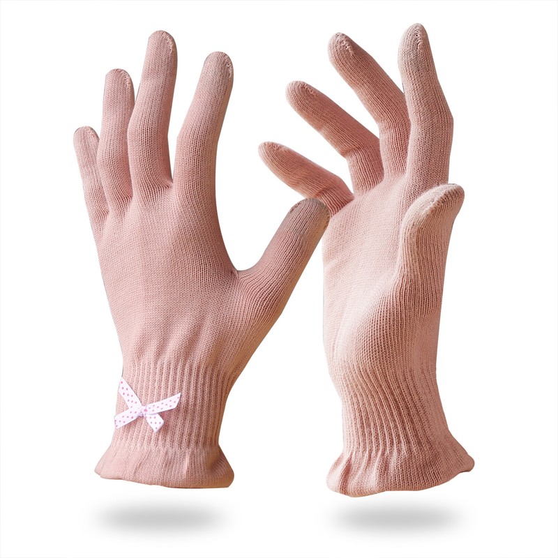 EvridWear Cotton Touchscreen Overnight Moisturizing Gloves Eczema Dry Hand 6 Prs