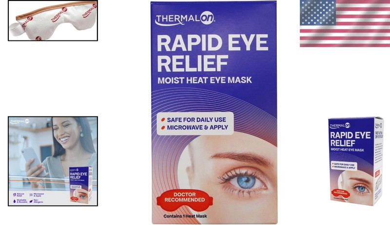 Microwave Activated Moist Heat Eye Compress for Irritated Eyes - 4x5 Inch gallery