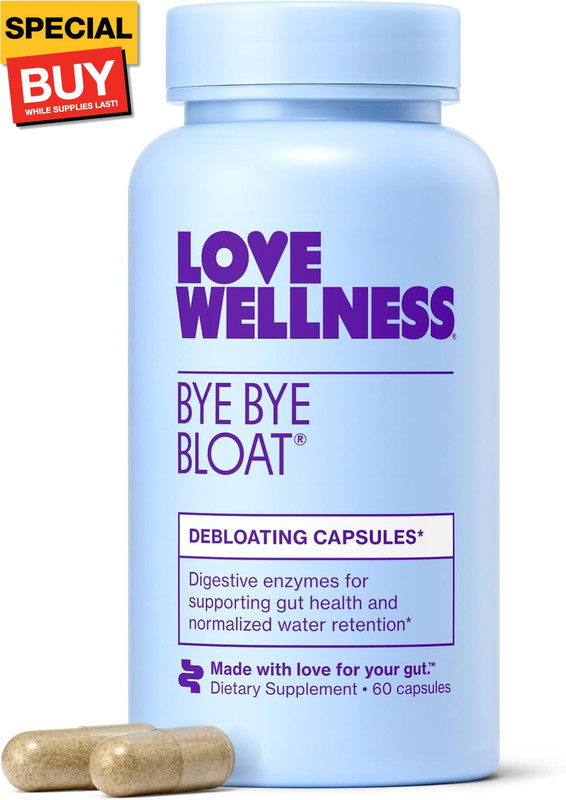 Bye Bye Bloat | Digestive Enzymes for Fast Acting Bloating Relief for Women | He