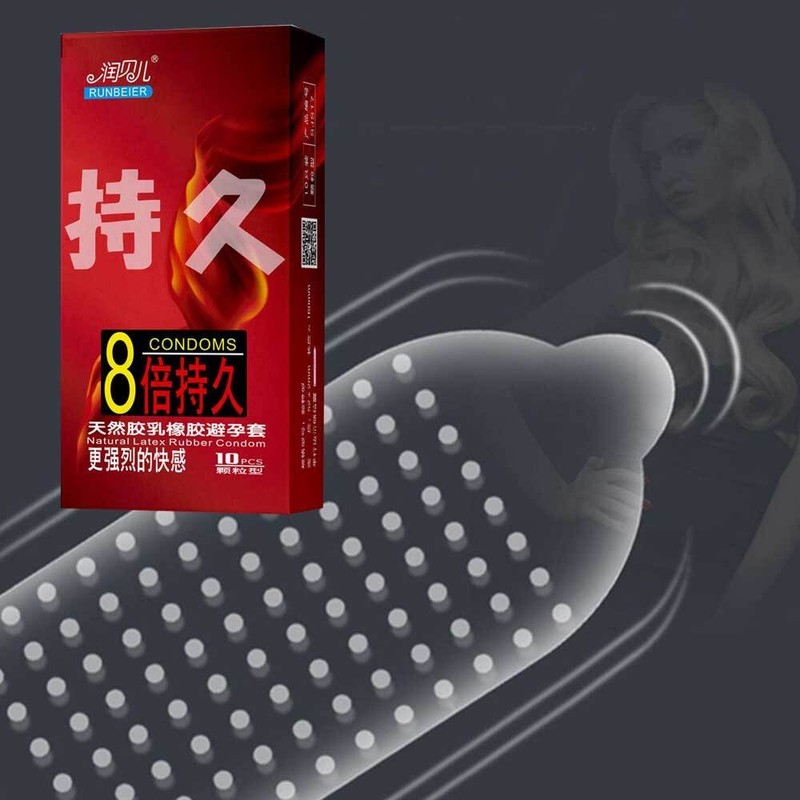1Box/10pcs Adult Condoms Latex Sensitive Dotted Massage Ribbed Stimulate* gallery