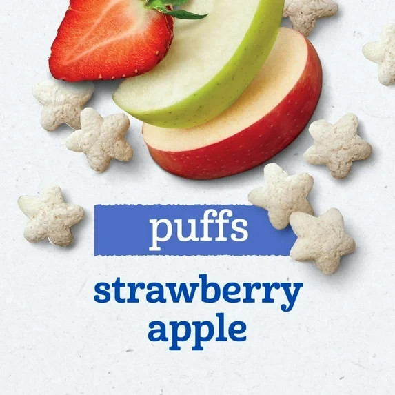 (4 pack) Gerber Baby Snacks, Grain & Grow Puffs, Strawberry Apple, Clean Label P gallery
