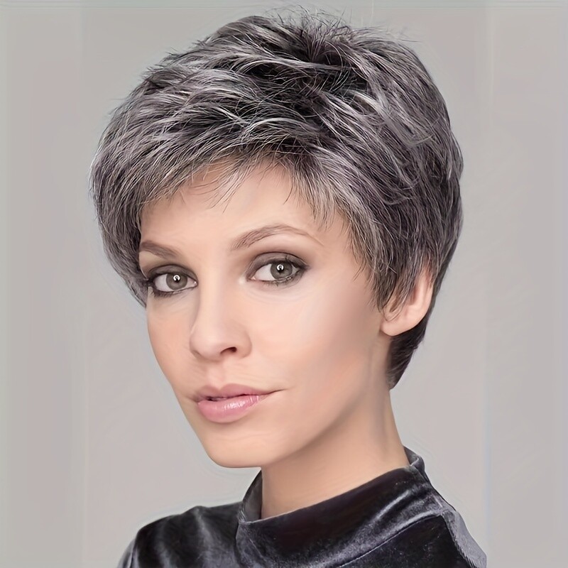 Pixie Cut Curly Wave Synthetic Wig Short Haircut Wig for Women Daily Party Use
