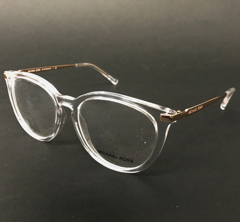 Michael Kors Eyeglasses Frames MK 4074 Quintana 3050 Clear Gold Round 51-16-140