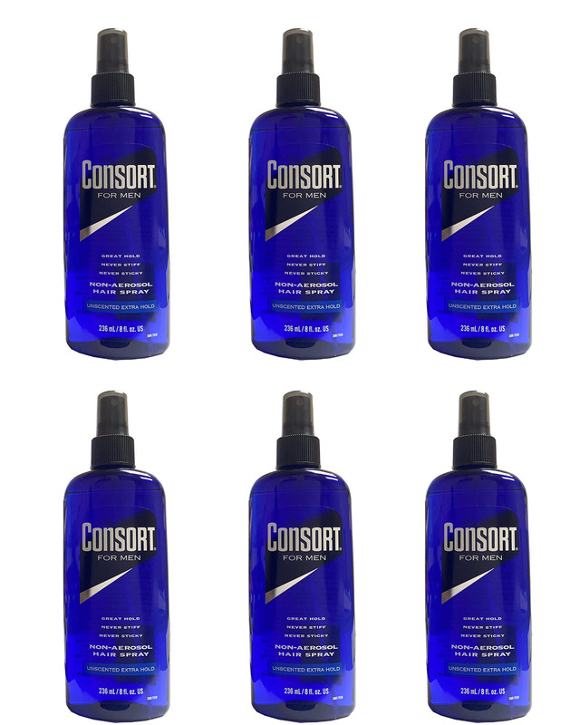Consort Hair Spray 8 Ounce Unscented Extra Hold Pump Non-Aero (236ml) (6 Pack)