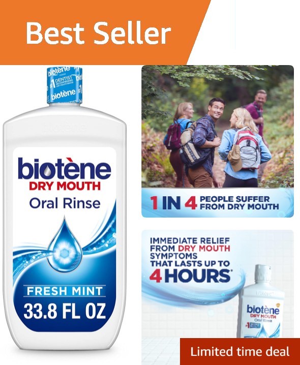 33.8 fl oz Biotene Mouthwash – Alcohol & Sugar Free for Instant Dry Mouth Relief