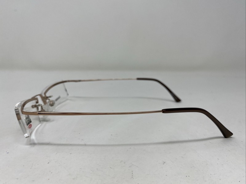 CSC MYSTIQUE 3006 NATURAL 51-18-140 LIGHT BROWN Half Rim Eyeglasses Frame Q269 gallery